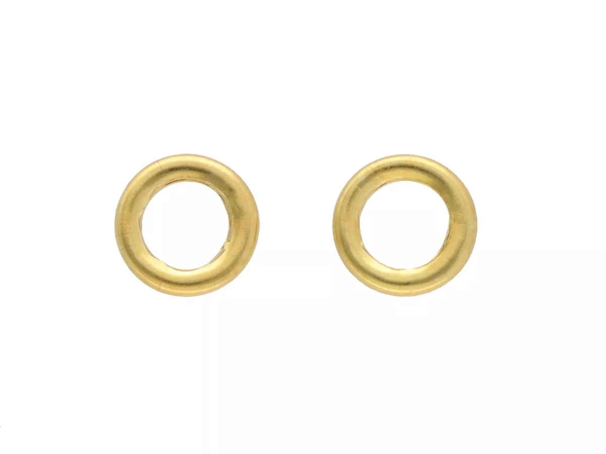 P3L08 KÓŁKA LUTOWANE 6,5 mm SREBRO 925 POZŁACANE - 2 SZTUKI