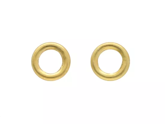 P3L08 KÓŁKA LUTOWANE 6,5 mm SREBRO 925 POZŁACANE - 2 SZTUKI