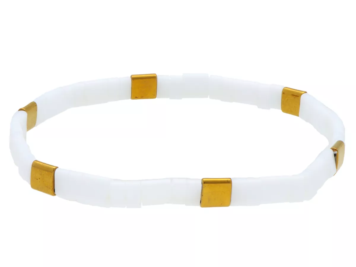 R4O50 BRANSOLETKA KORALIKI MIYUKI I HEMATYT