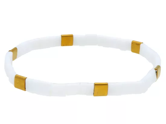 R4O50 BRANSOLETKA KORALIKI MIYUKI I HEMATYT