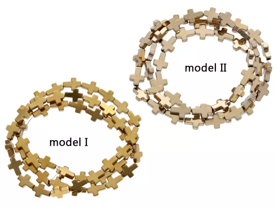 K6Z36 HEMATYT KRZYŻYKI 6/8 mm - 1 SZNUR