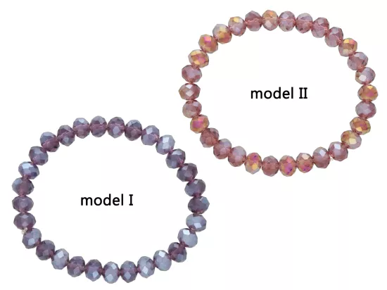 R4G42 BRANSOLETKA KRYSZTAŁKI 8 mm NA GUMCE