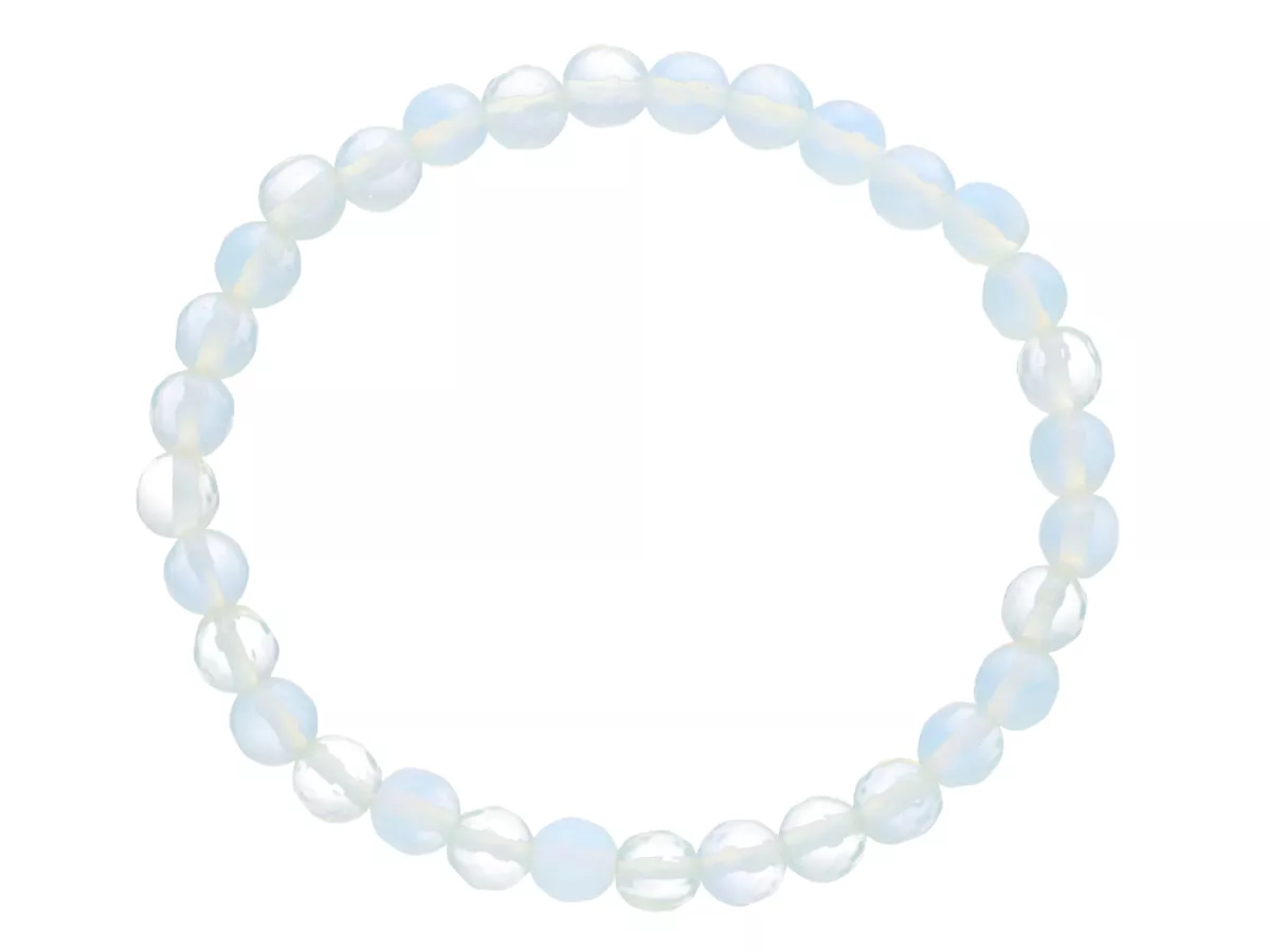 R1W48 BRANSOLETKA OPAL KULE FASETOWANE 6 mm