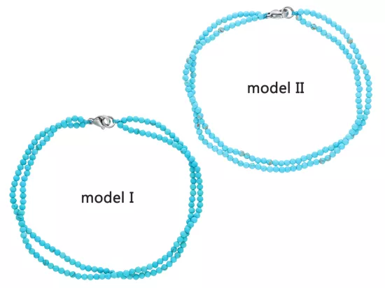 R3B51 BRANSOLETKA TURKUS KULE FASETOWANE 2,5 mm