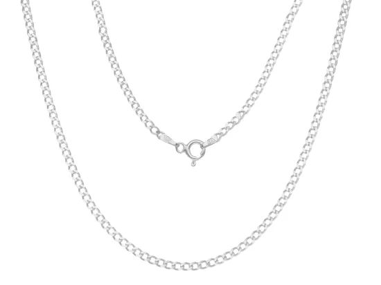 P3K80 ŁAŃCUSZEK PANCERKA 55 cm SREBRO 925