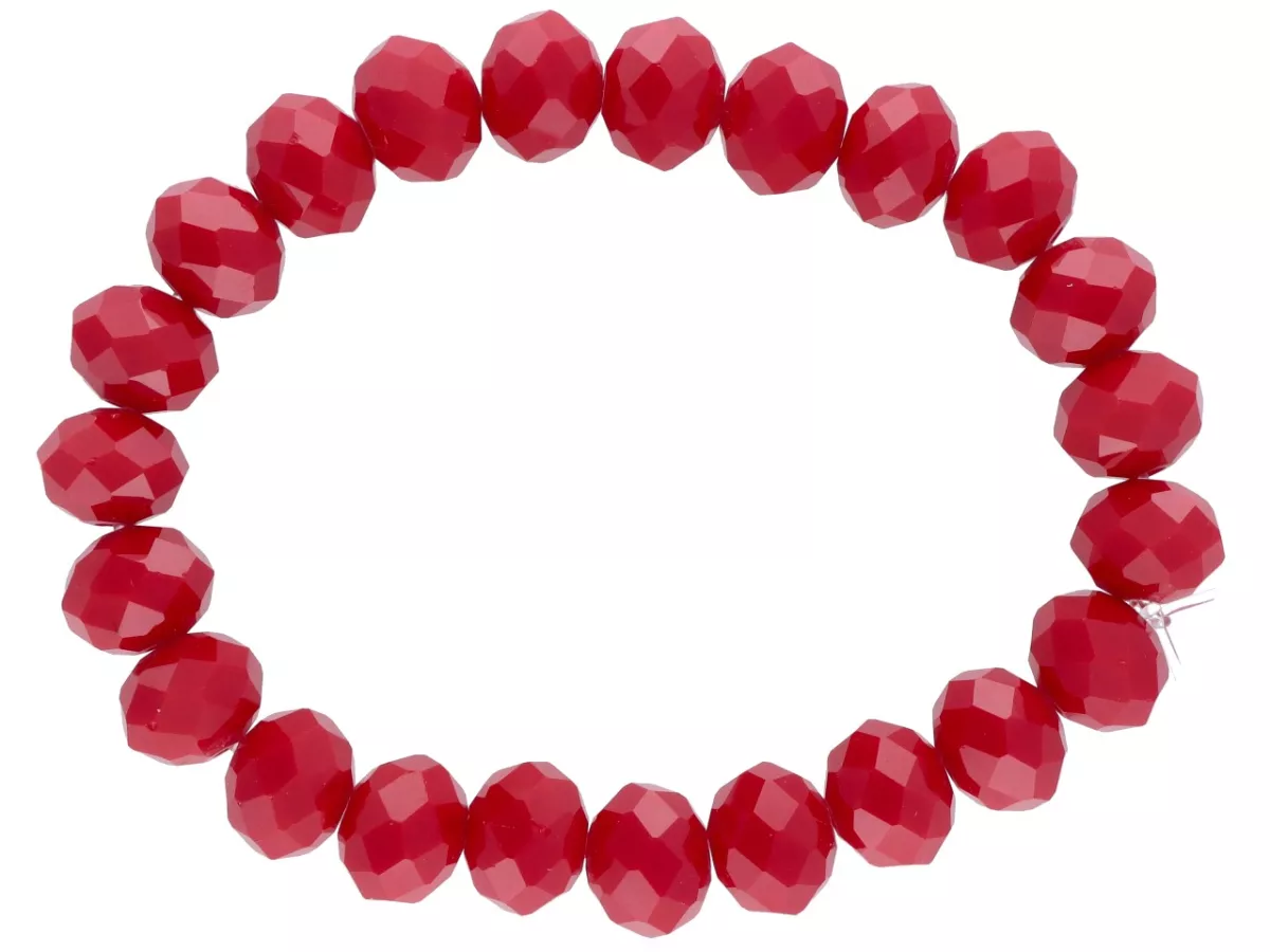 R1P49 BRANSOLETKA KRYSZTAŁKI 10 mm NA GUMCE