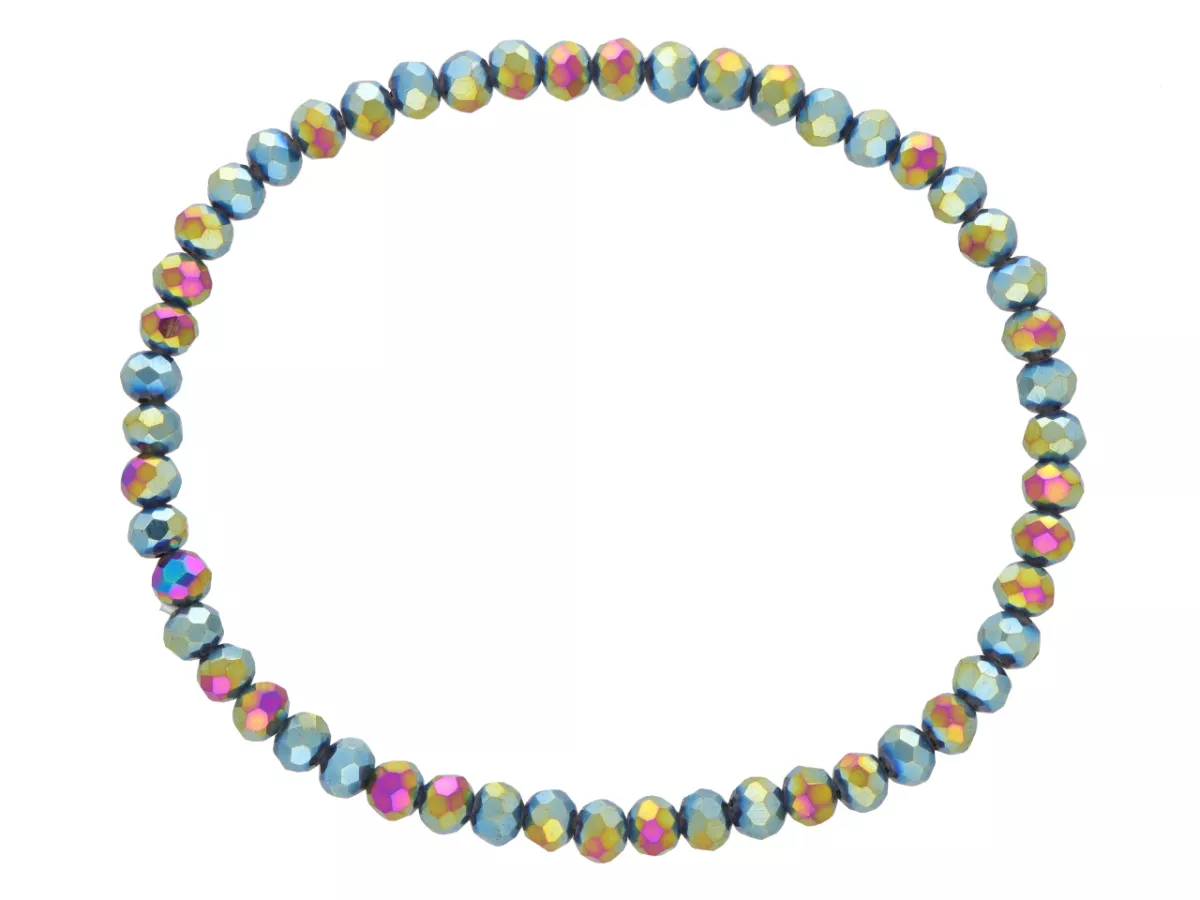 R4C60 BRANSOLETKA KRYSZTAŁKI 4,5 mm NA GUMCE