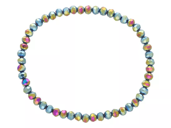 R4C60 BRANSOLETKA KRYSZTAŁKI 4,5 mm NA GUMCE