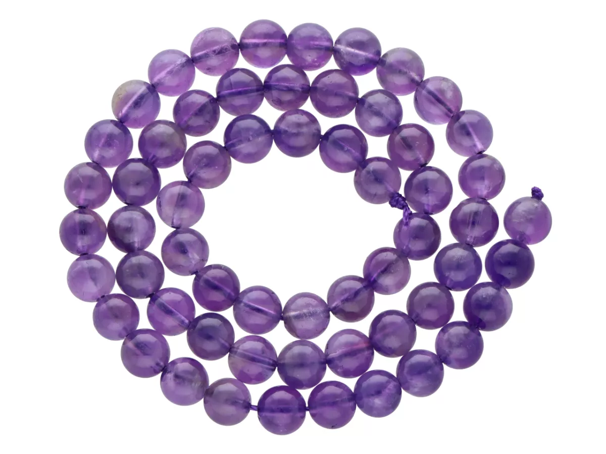 K6W57 AMETYST KULE 6,5 mm - 1 SZNUR