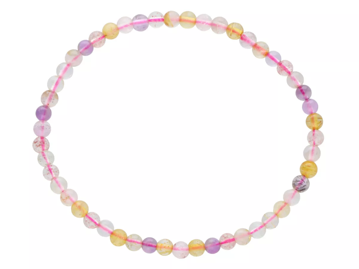 R5A78 BRANSOLETKA MELODY STONE ŚWIĘTY KAMIEŃ KULE 4 mm