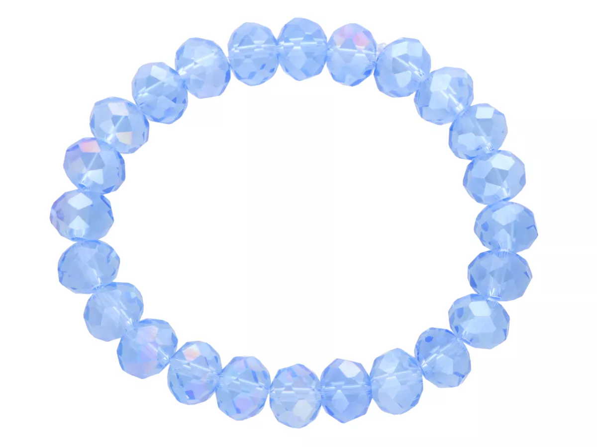 R1S95 BRANSOLETKA KRYSZTAŁKI NA GUMCE 10 mm