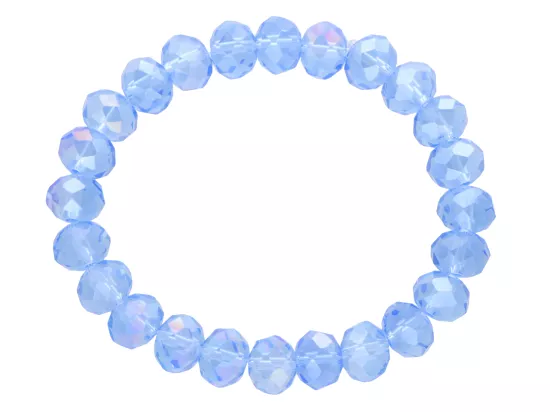 R1S95 BRANSOLETKA KRYSZTAŁKI NA GUMCE 10 mm