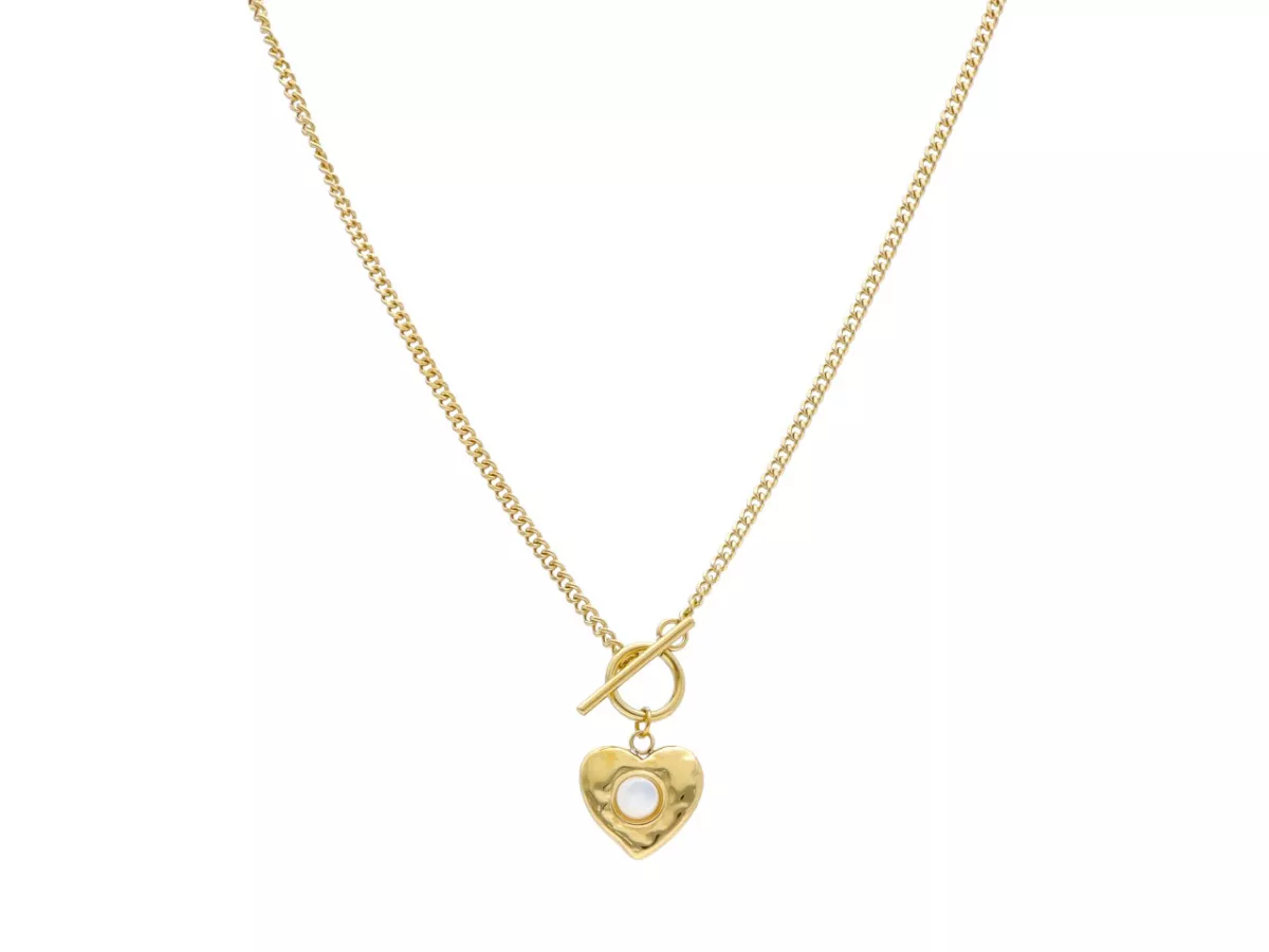 N3N62 NASZYJNIK MASA PERŁOWA I STAL CHIRURGICZNA