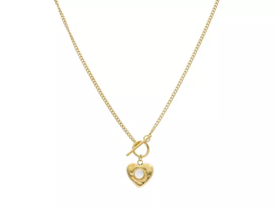 N3N62 NASZYJNIK MASA PERŁOWA I STAL CHIRURGICZNA