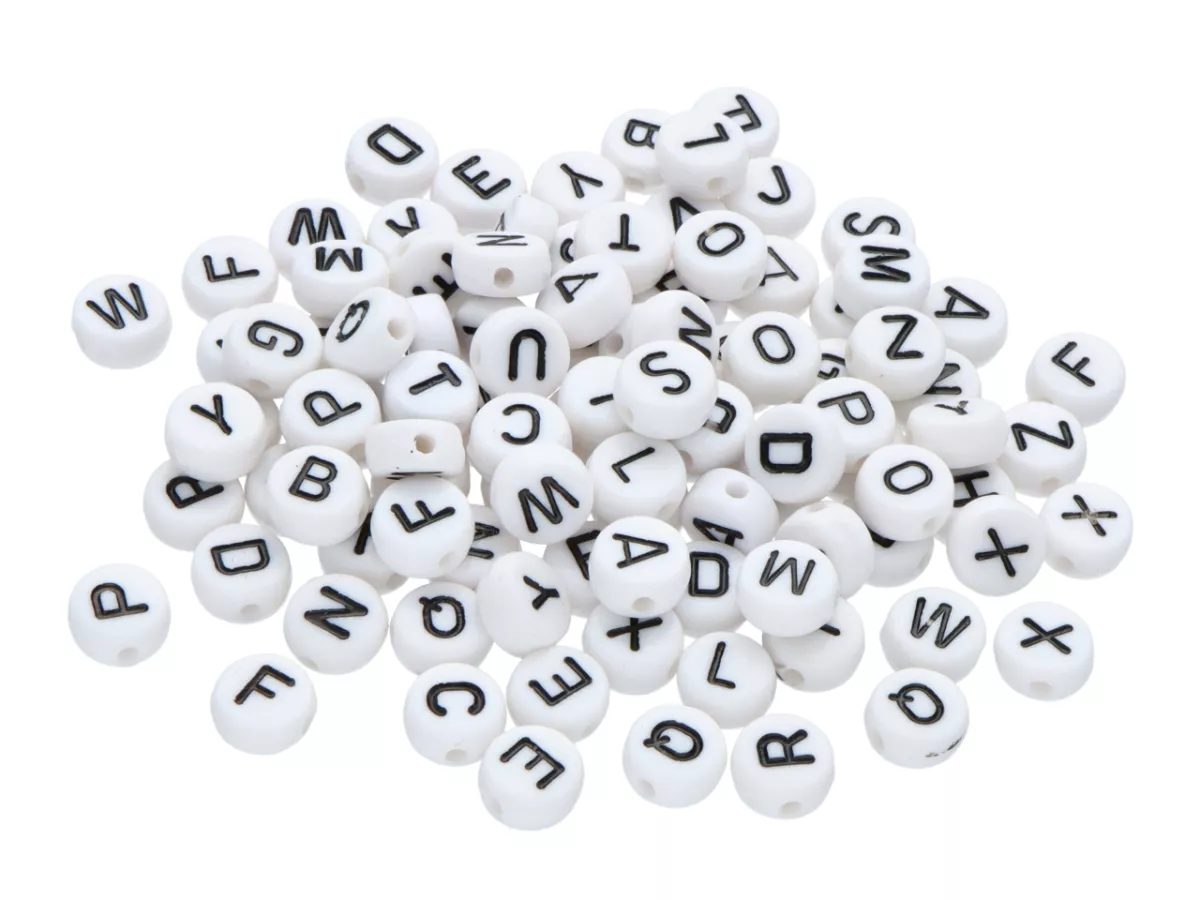 S1U36 KORALIKI LITERKI - 100 SZTUK