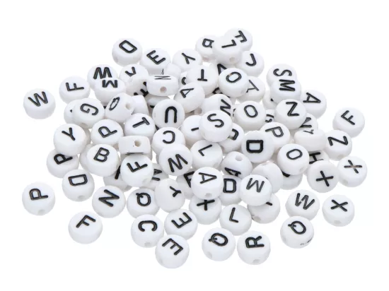 S1U36 KORALIKI LITERKI - 100 SZTUK