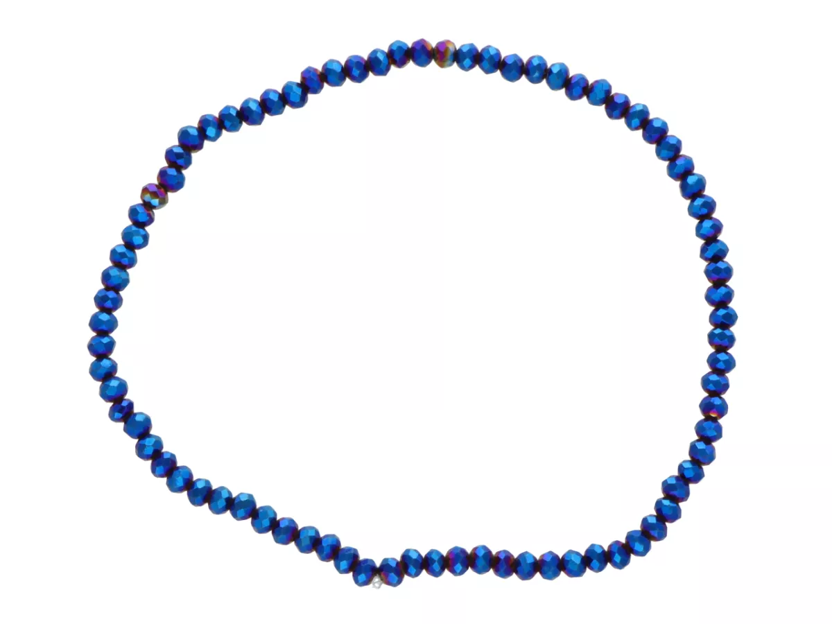 R3C06 BRANSOLETKA KRYSZTAŁKI 2,5 mm NA GUMCE