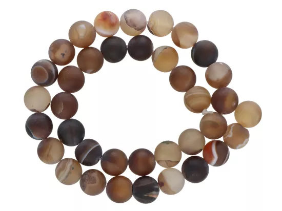 K6H83 AGAT MATOWY COFFEE KULE 10,5mm 1SZNUR