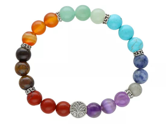 R4M91 BRANSOLETKA MIX KAMIENI KULE 8,5 mm