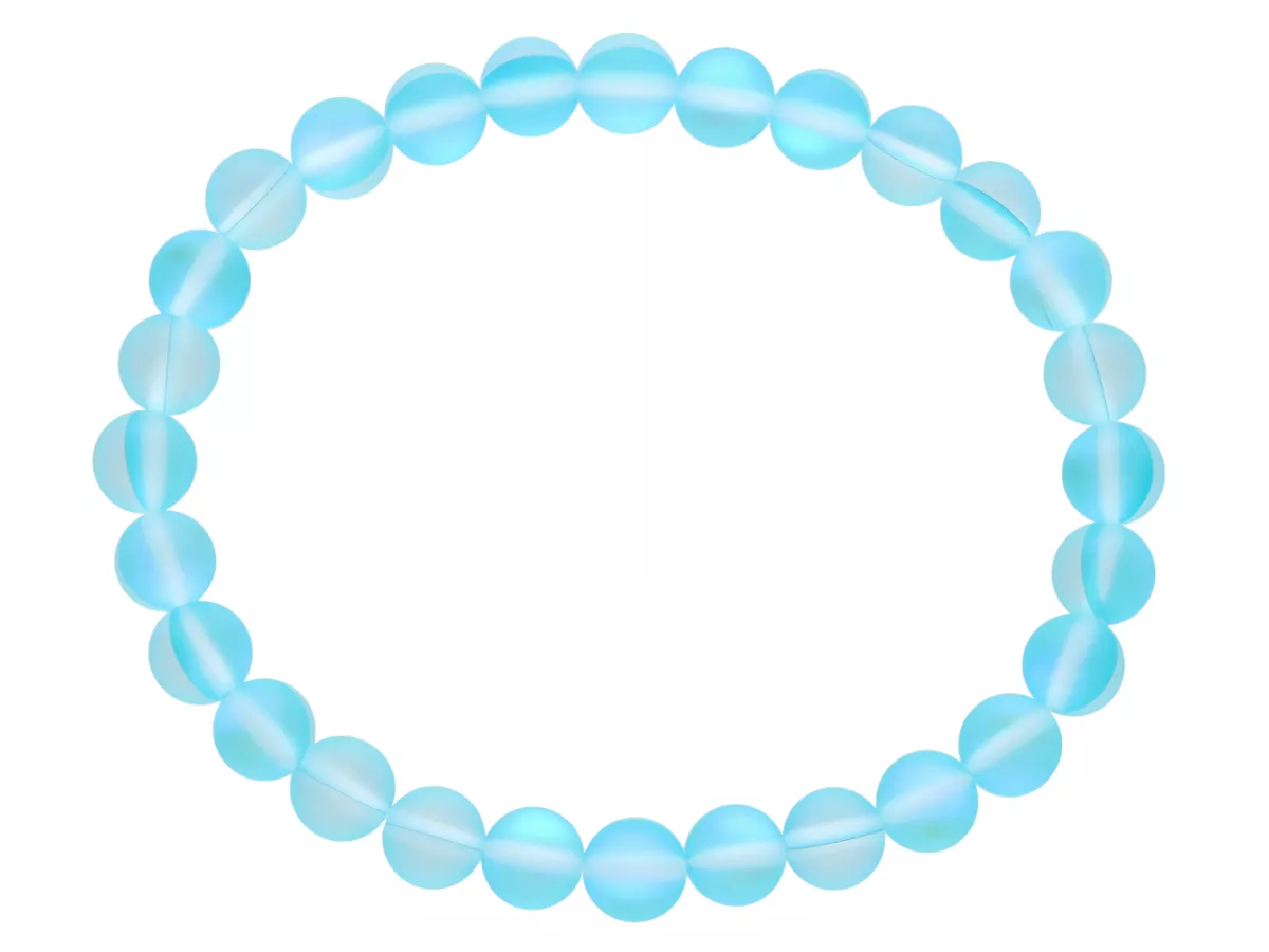 R4N33 BRANSOLETKA CYRKONIA SZKLANA MAT KULE 6,5 mm