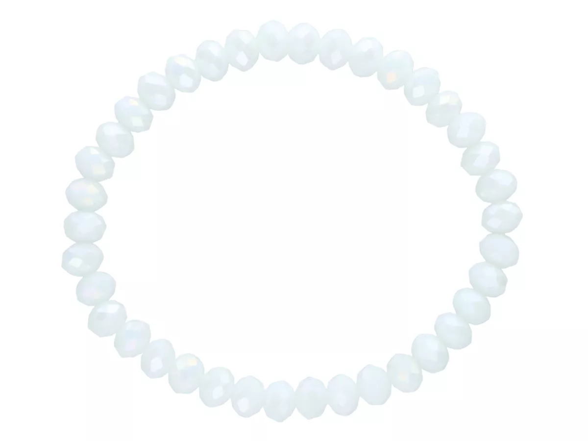 R4G19 BRANSOLETKA KRYSZTAŁKI 6 mm NA GUMCE