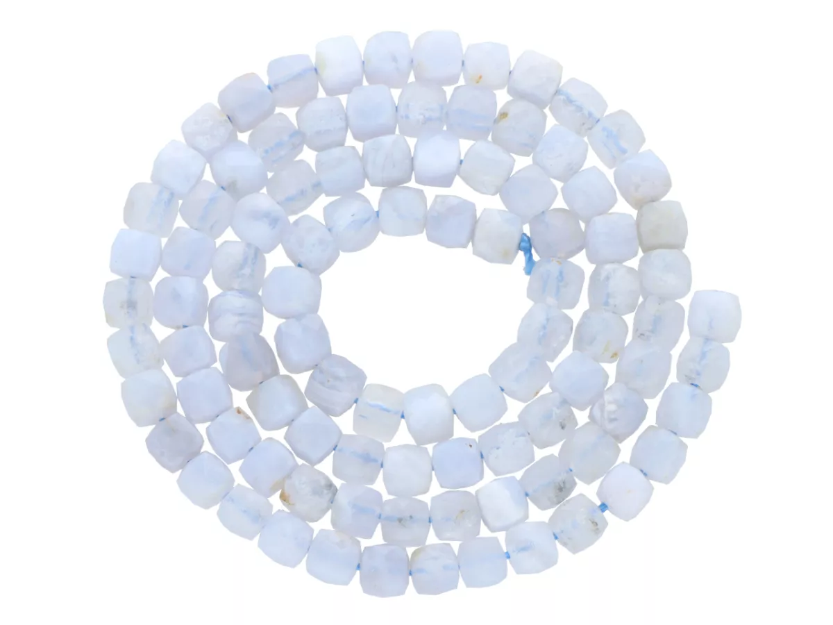 K7H74 CHALCEDON KOSTKI FASETOWANE 4,5/4,5 mm - 1 SZNUR