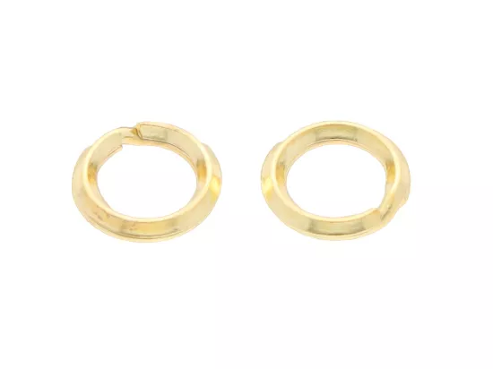 P3H62 KÓŁKA SPRĘŻYNKI 6 mm SREBRO 925 POZŁACANE - 2 SZTUKI