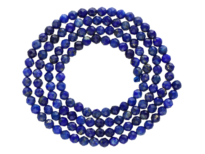 K7D74 LAPIS LAZULI KULE FASETOWANE 3 mm - 1 SZNUR