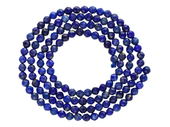 K7D74 LAPIS LAZULI KULE FASETOWANE 3 mm - 1 SZNUR