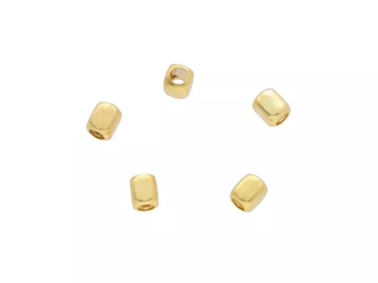 P3L11 PRZEKŁADKA OZDOBNA CUBO 2 mm SREBRO 925 POZŁACANE - 5 SZTUK