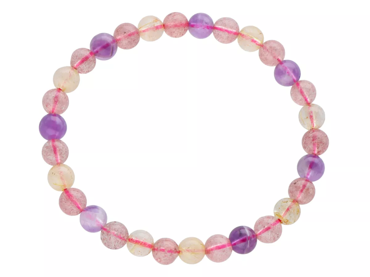 R4J29 BRANSOLETKA MIX KAMIENI KULE 6,5 mm