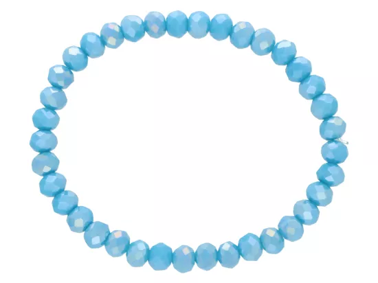 R1P14 BRANSOLETKA KRYSZTAŁKI 6 mm NA GUMCE