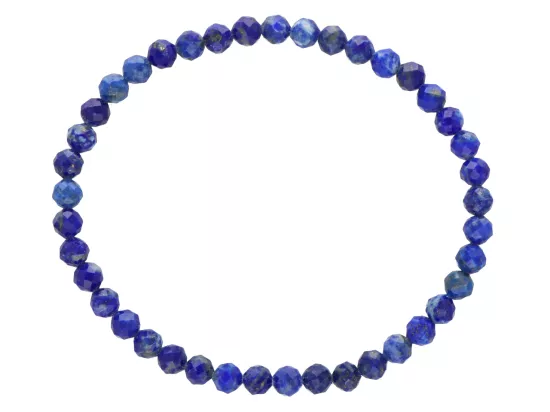 R4S04 BRANSOLETKA LAPIS LAZULI KULE FASETOWANE 4,5 mm