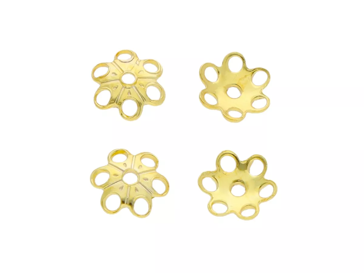 P3K54 PRZEKŁADKA OZDOBNA 5 mm SREBRO 925 POZŁACANE - 4 SZTUKI