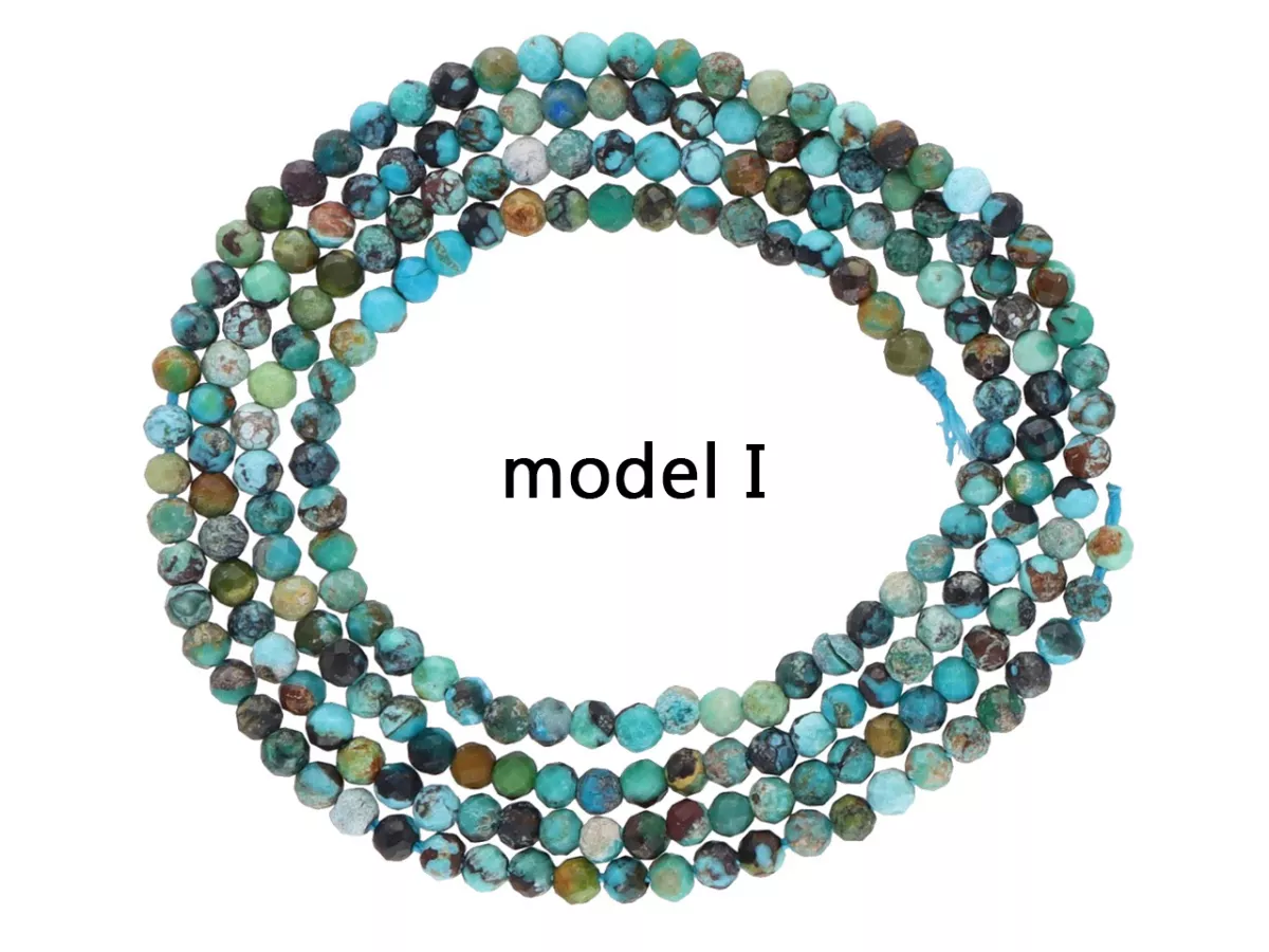 K6W11 TURKUS AFRYKAŃSKI KULE FASETOWANE 2 mm - 1 SZNUR