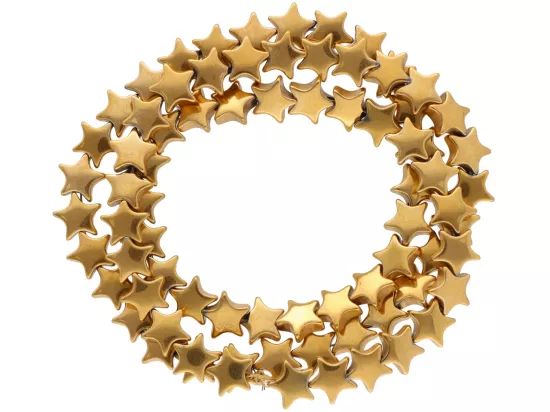 K7P04 HEMATYT MIODOWY GWIAZDKI 6,5/6,5 mm - 1 SZNUR