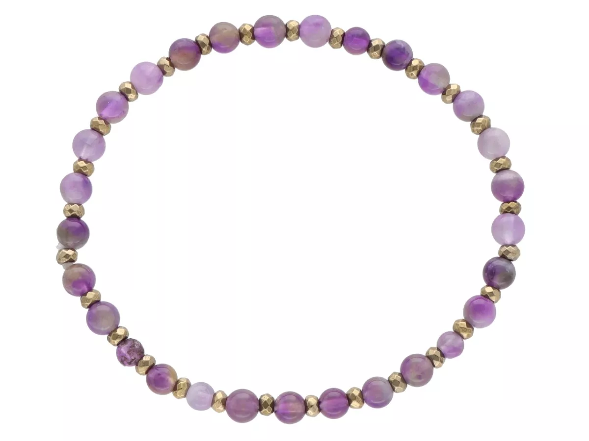 R4M39 BRANSOLETKA AMETYST KULE 4,5 mm