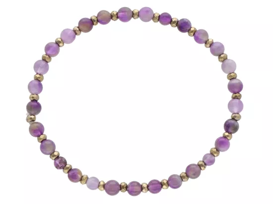 R4M39 BRANSOLETKA AMETYST KULE 4,5 mm