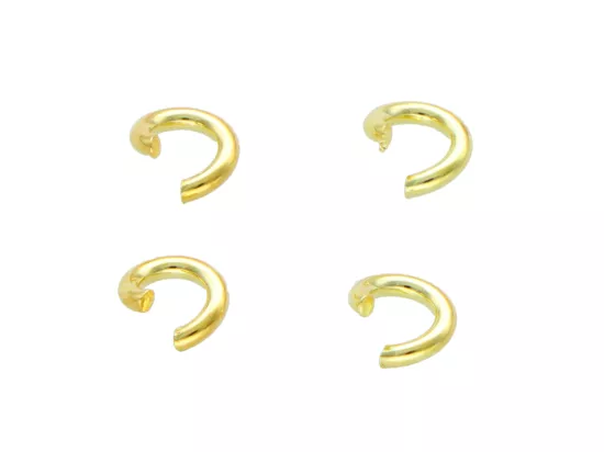 P3I40 KÓŁKA OGNIWKA 3,5 mm SREBRO 925 POZŁACANE - 4 SZTUKI