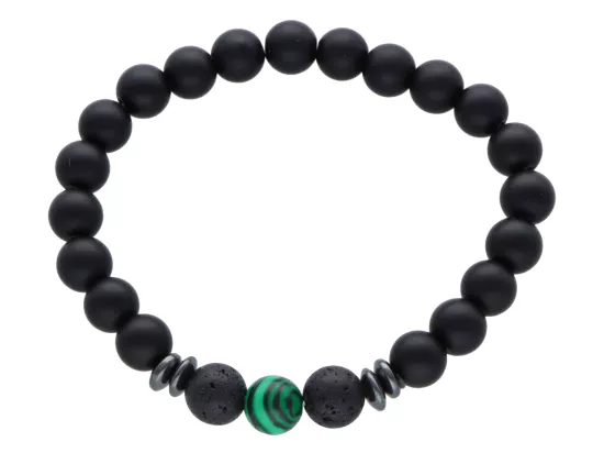 R4E83 BRANSOLETKA LAWA PRASOWANA KULE 8 mm