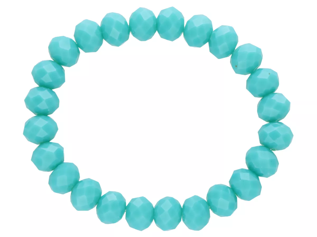 R2B39 BRANSOLETKA KRYSZTAŁKI 10 mm NA GUMCE