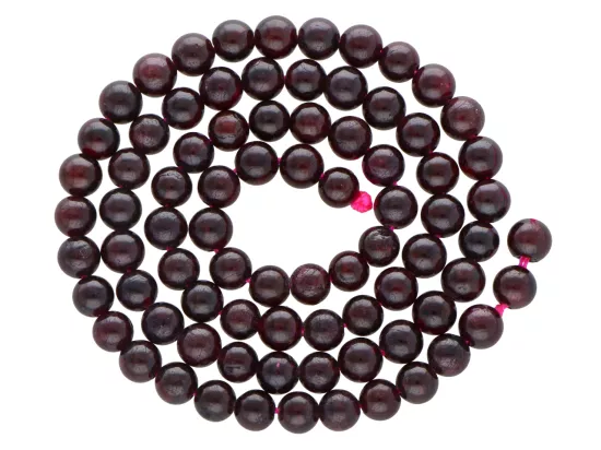 K6N64 GRANAT KULE 5 mm - 1 SZNUR