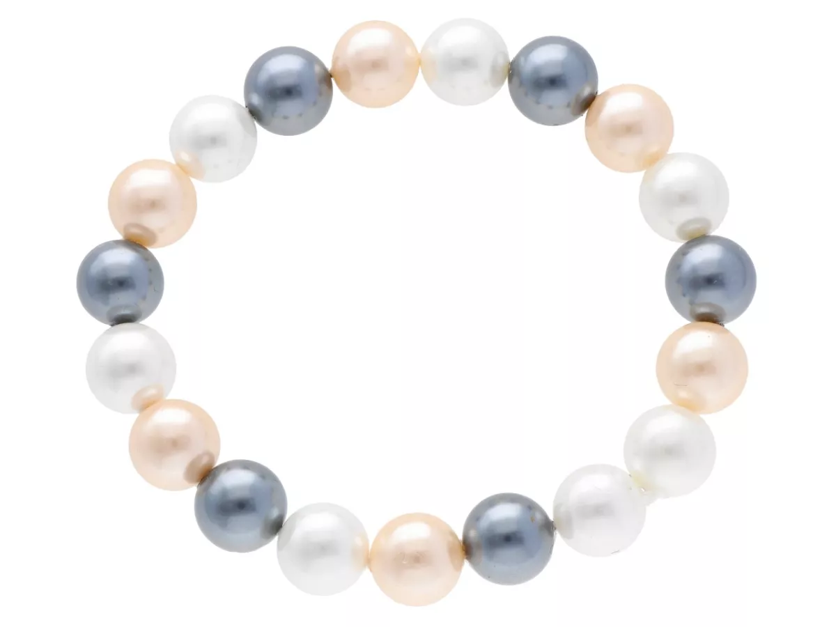 R2W20 BRANSOLETKA PERŁA MAJORKA KULE 10 mm