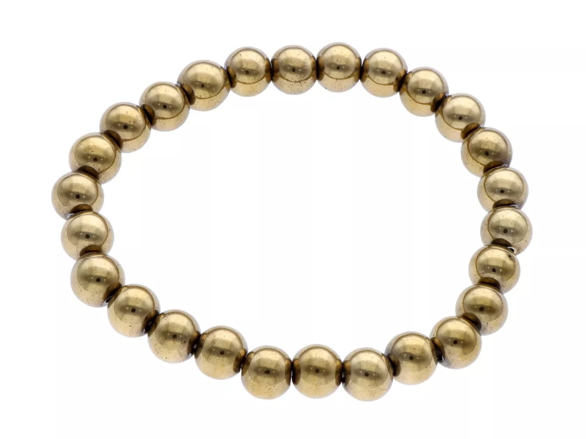 R2N38 BRANSOLETKA HEMATYT KULE 8 mm