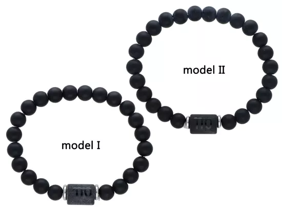 R4E88 BRANSOLETKA LAWA PRASOWANA KULE 8 mm - PANNA