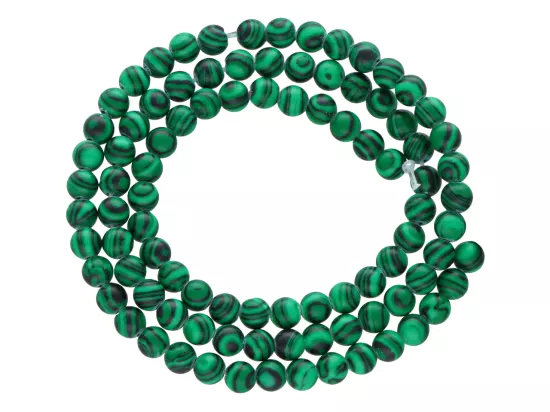 K6N55 MALACHIT KULE 4 mm - 1 SZNUR