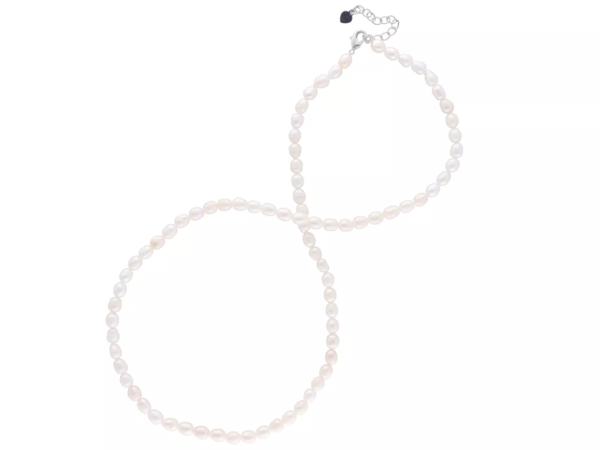 N2P36 NASZYJNIK PERŁY NATURALNE