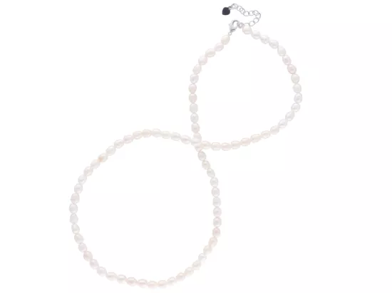 N2P36 NASZYJNIK PERŁY NATURALNE