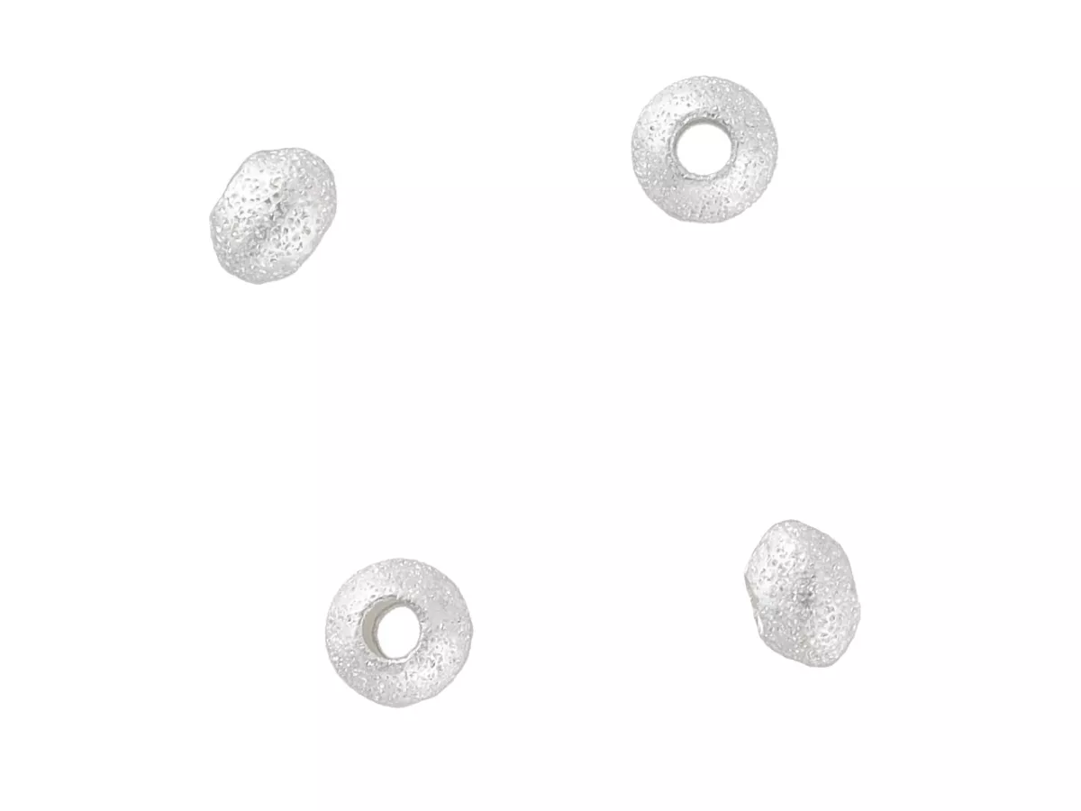 P3K14 PRZEKŁADKA DYSK MŁOTKOWANY 3 mm SREBRO 925 - 4 SZTUKI