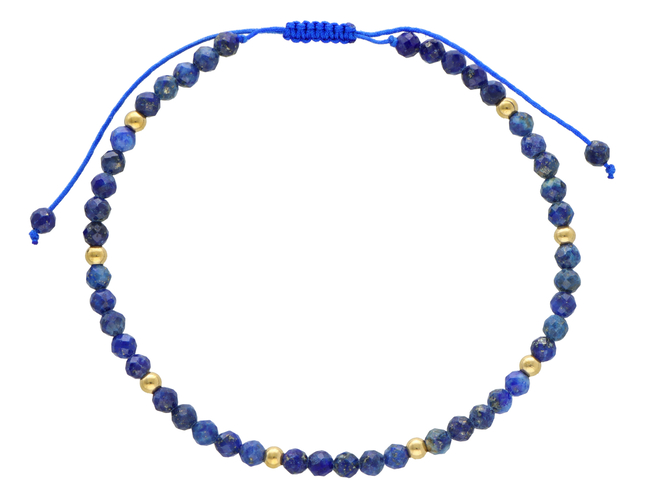 R4O07 BRANSOLETKA SHAMBALLA LAPIS LAZULI I STAL CHIRURGICZNA